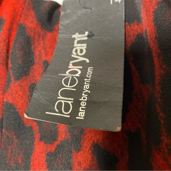 Lane bryant red leopard print Lined skirt - SIZE 14 - NWT - Picture 4 of 5